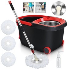 Bodenwischer Set mit Eimer Wischmopp Teleskopstiel Für Leifheit Disc Mopp