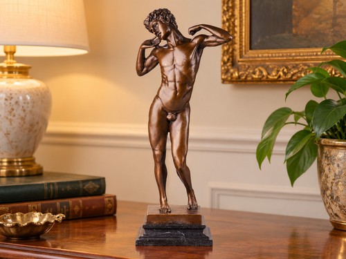 Bronze skulptur männlicher - bronze,