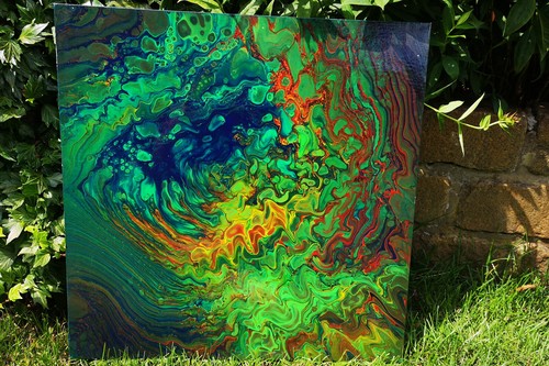 Acrylbild abstrakte kunst - abstrakte,