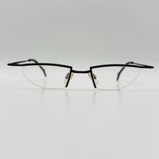 Theo Brille Damen Herren eckig lila Halbrand Mod. shovel head 12 Belgium NEU