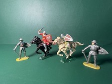 Elastolin Ritter 4 cm: Normannenreiter mit Schwert Mittelalter Figuren Deko