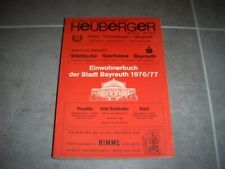 Adressbuch Bayreuth 1976/77 -