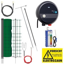 25m Kleintier Netz und Zubehör Katzen Hund Zaun mit 230V Weidezaungerät Elektro