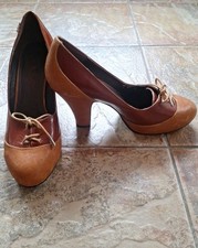 Vintage Pumps Miss Sixty Cognac, Braun Gr.39