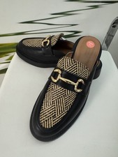 Pantoletten Slipper v. BELLUCCI Gr. 41 Neu Schwarz Beige