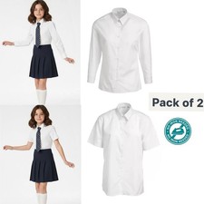 Doppelpack Mädchen Schulbluse