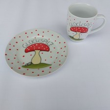 Glückspilz Set Teller & Tasse