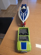 Playmobil Polizei Boot ohne Motor mit Anhänger und Auto Gebraucht