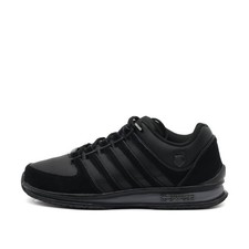 K-Swiss Herren 01235 LOW Sneaker Schwarz Leder Top Atmungsaktiv Classic EU 44