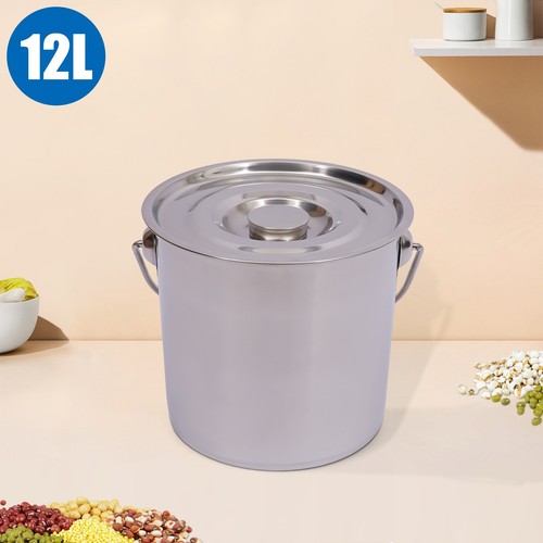 Edelstahleimer mit deckel 12l - edelstahleimer,