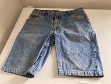 Jeans Kurzhose Used Faded-fransig Look W33 Bund einfach 41cm
