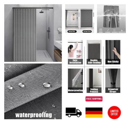 Faltbarer duschvorhang mit - duschvorhang,