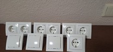 10 teile Elektro Konvolut Berker 7xSteckdosen, 3x Wechselschalter inkl. Rahmen i