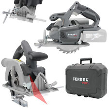 Ferrex Pro Akku Handkreissäge Kreissäge Linienlaser Parallelanschlag inkl Koffer