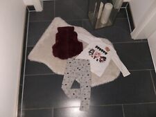 Neu Set 86 92 Outfit felljacke weste h&m leggins pulli Kürbis hexen Top Zustand