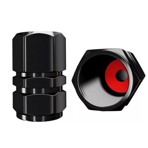 Auto ventilkappen schwarz - 4x,