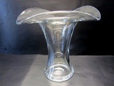 Eisch Frauenau Glas Vase weiter Kragen Studioglas Design Bayern 22cm Ätzsignatur