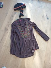 Indianerin Kostüm Verkleidung Squaw Damen Oberteil Gr M  (Esprit EDC) + Perücke 