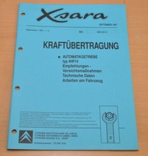 Werkstatthandbuch CITROEN Xsara Kraftübertragung Automatikgetriebe 4HP14 1997