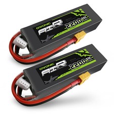 2X OVONIC 11.1V 50C 3S 2200mAh LiPo Akkus XT60 Für RC Flugzeug 64MM EDF JET 