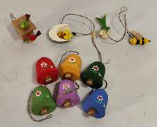 Lot Osterstrauch Deko Ostern Holz Osterglocken Glocke Vögel Vogelhaus Erzgebirge