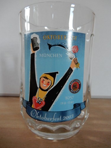 Oktoberfest glaskrug paulaner - glaskrug,