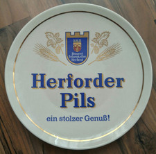 Brauerei-Wandteller  "Herforder Pils" 34 cm Porzellan original Vintage