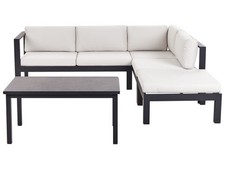 Lounge Set schwarz Aluminium