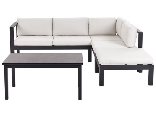 Lounge set schwarz - lounge, aluminium