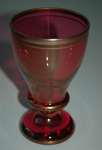 älteres becherglas altrosa - -,