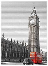 Wallario Duschmatte Bad Teppich Vorleger London Red Bus England Big Ben roter