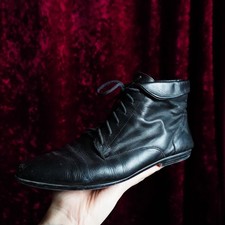 Vintage 80er Schwarze Leder