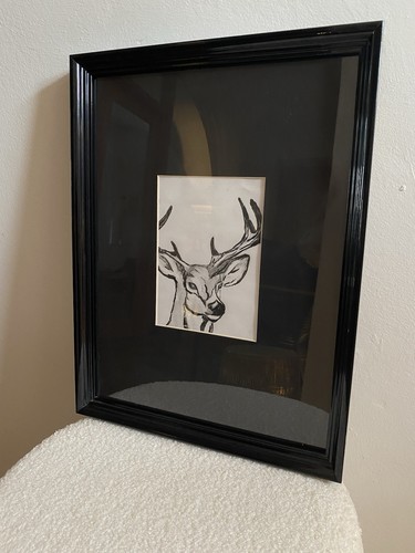 Deko bild hirsch schwarz - deko,