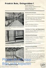 Stalleinrichtung Bode Ostingersleben Reklame von 1935 Stall Trog Landwirtschaft