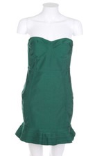 PRETTYLITTLETHING Party Dress Volants Frills UK 12 = D 38 dark green