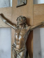 Jesus Kreuz Holz Metall Groß