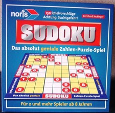 Sudoku Gesellschaftsspiel, nur einmal bespielt, vollständig
