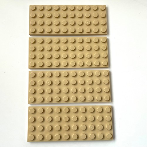Lego platten 4x10 - lego, beige