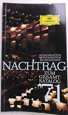 Deutsche Grammophon Gesamt Katalog 1971 NACHTRAG H-23690
