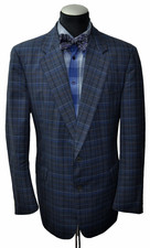 WINDSOR Sakko Luxus Blazer Gr.54 XL Glencheck in blau/schwarz Blazertraum