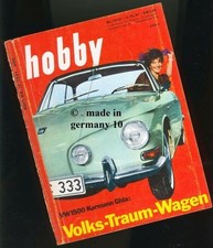 Der Volks -Traumwagen " VW 1500 Karmann Ghia - historisches Titelblatt 1961