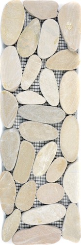 Flußkiesel weiß pebble - weiß, borde