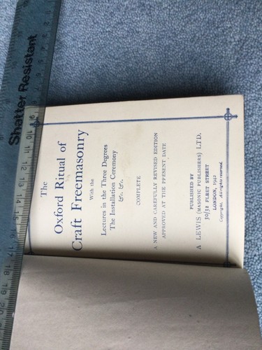 Vintage freimaurer buch oxford - freimaurer,