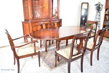 WARRINGS LOUIS SEIZSE Esszimmer 7tlg. Sitzgruppe Auszieh-Esstisch u. 6 Stühle