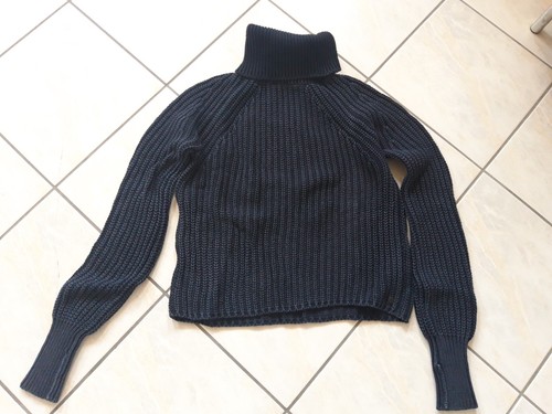 Dunkelblauer strickpullover - dunkelblauer,