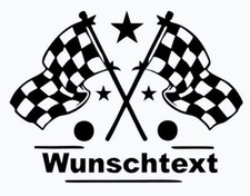 Zielflagge mit wunschtext - zielflagge,