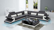 Ledersofa Couch Wohnlandschaft