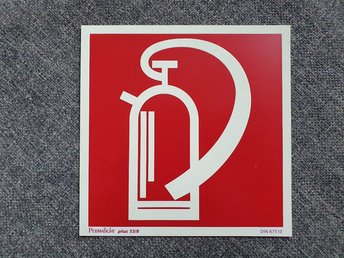Schild feuerlöscher - schild,