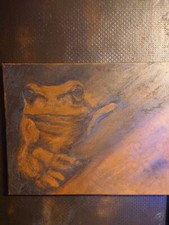 Frosch-Wandbild handmade