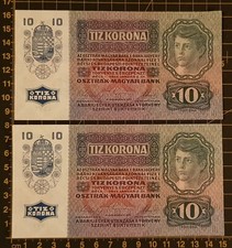 Austria 10 Kronen 1915! AUNC++ Fortlaufender Seriennummer!